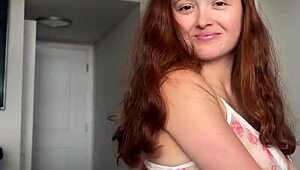redhead step mom rides you hard in bed, wanna join?