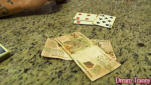 Sexy Trans Blonde Carol Penelope Serves Two Men