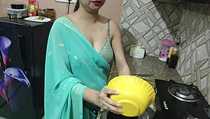 Beautiful Bhabhi First Time Sex with Devar in Kitchen