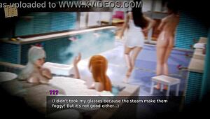 mysterious academy game in anime style