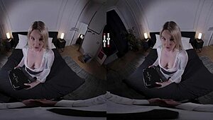 Big Boss In Dark Room Vr Has Blonde Hair And Big Ass