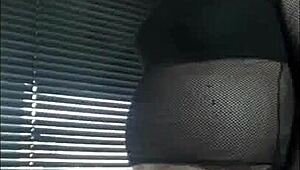 Bisexual Crossdresser Enjoys Public Outdoor Milking Session by Window