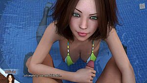 Big City Pleasures 20: Handjob and Boobjob by Big Boobed Redhead Olivia