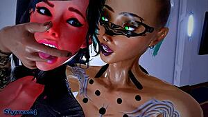 Glamorous beauty lana rhoades bouncing wildly on fat cock in doggystyle