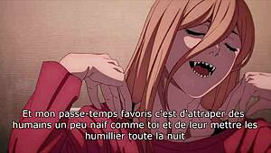 Hentai femdom assplay with chainsawman character