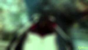 I watch Chaconne deepthroat Aya's futa cock in public