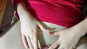 Juicy tits get cum on them