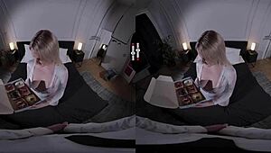 Big Boss In Dark Room Vr Has Blonde Hair And Big Ass