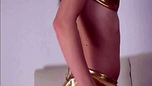 These Shiny Gold Pvc Lingerie Fit Me Just Right