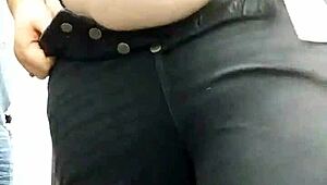 I got caught undressing in the public changing room with my thong and panties