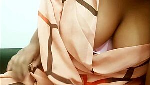 Andhra Aunty Reveals Boobs in Traditional Saree