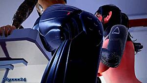 Glamorous beauty lana rhoades bouncing wildly on fat cock in doggystyle