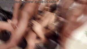 Zoe Breiny takes BBC gang bang wet 6on1