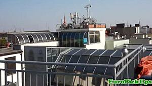 Picked Up Brunette Flashes Pussy And Ass Outdoors