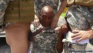 Army Men Engage In Intense Gay Fucking In The Shower, With Explosions And Failures Adding To The Raw Action