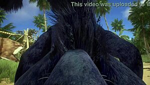 pov two gay wolves interacting in wildlife setting