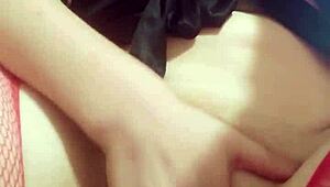 wife fingers pussy on camera for husband 😍