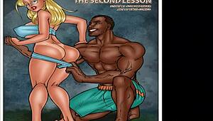 First time cunnilingus for cheating wife in animated porn