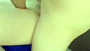 She Struggles with Tight Ass During First Anal Attempt Close Up