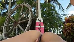 Stepmom Licks Her Pussy While She Fingers Back In Uniform