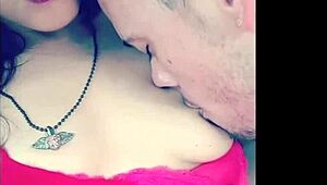 Outdoor hardcore scene with titty licking in the garage