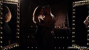 Reaching climax slowly with intense fingering in stockings, feeling every moment with my boss