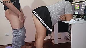 I sneak into my stepmom's room, make her suck me off till I finish