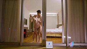 Chinese girl stays over with boyfriend for casual fun