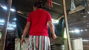 Neighbor seduces me in shower for sex and doggystyle