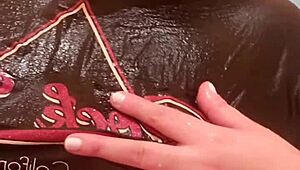 Wow, Strange Wet Arm Fetish in Bath with Small Tits!