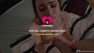 In this couple's session, cute babe with SMALL 18+ TITS teases, handles HARD DICK orally, then TITTY FUCKS and FACE FUCKS.