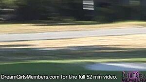 Two bffs flash fast food employees and one flashes back