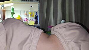 He fucks his best friend hard in bed while she's distracted