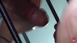 Kelsi Monroe, horny big ass brunette, masturbates with huge toy.