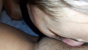 my girlfriend licks my pussy while our neighbor lies next to us