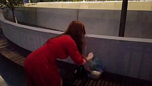 milf's elevator blowjob rocks