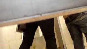 Hidden Gay Action in Public Toilet Encounter