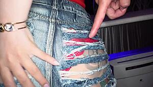 Part 1: Reira's slender body with tattoos gets intense piston action, squirting and convulsing in oily sex.