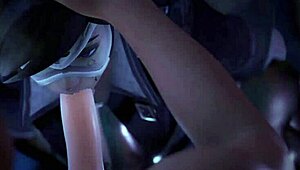 spa day with tracer turned into wild 3d anal action