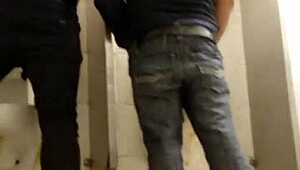 Hidden Gay Action in Public Toilet Encounter