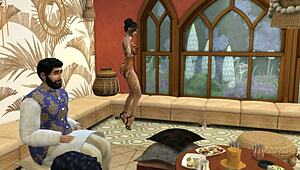 Feeling the intense pleasure as the Indian escort girl satisfies multiple guys in a hot orgy, cum splashing on her face.