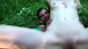 russian friend blonde hardcore sex cumshot in nature music