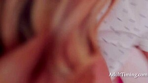 Blonde PAWG's tight pussy gets fucked until creaming