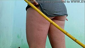 Part 1: I Gave My Dog a Refreshing Hose Bath on a Hot Day