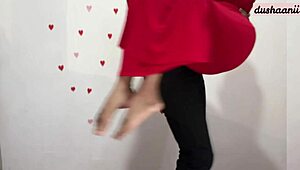 Asian couple enjoys passionate Valentine's Day anal sex