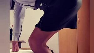 I gave her a backstage blowjob but it was so messy