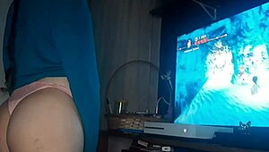 Latina gamer girl plays taboo game with me.