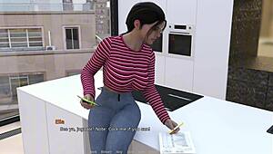 fingering herself in bathroom while posing perfect pussy