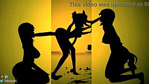 Black Swan and Sparkle Dominate in Cowgirl Position