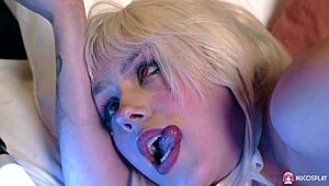 Man, I can’t even... Rihanna Black, solo blonde, mastubating hot on bed!